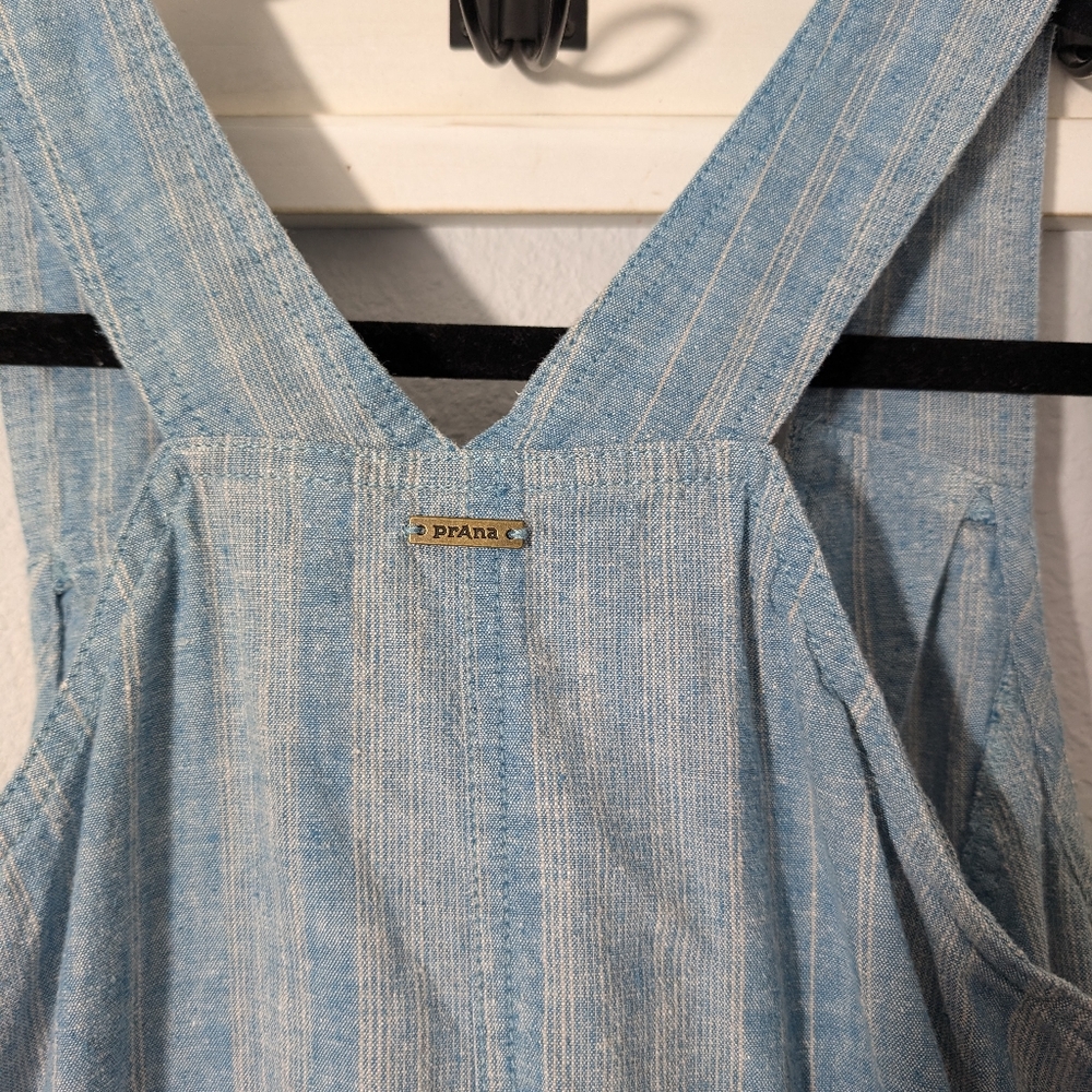 Prana Wayfarers striped hemp blend romper sz L - Picture 6 of 9